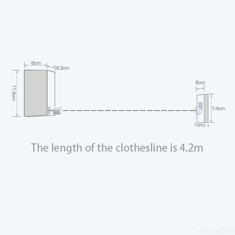 Telescopic Clothesline Clothes Drying Rope - Stainless Steel and Durable