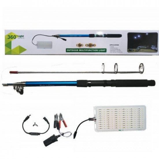 Fishing Rod Lamp with Flashlight