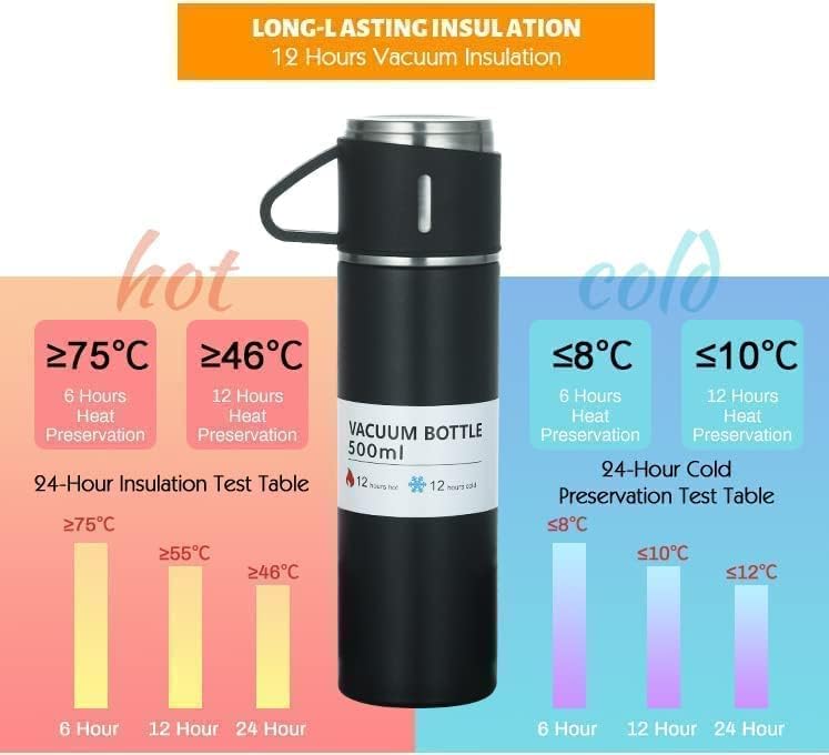 500ml Thermal Flask with 2 Cups