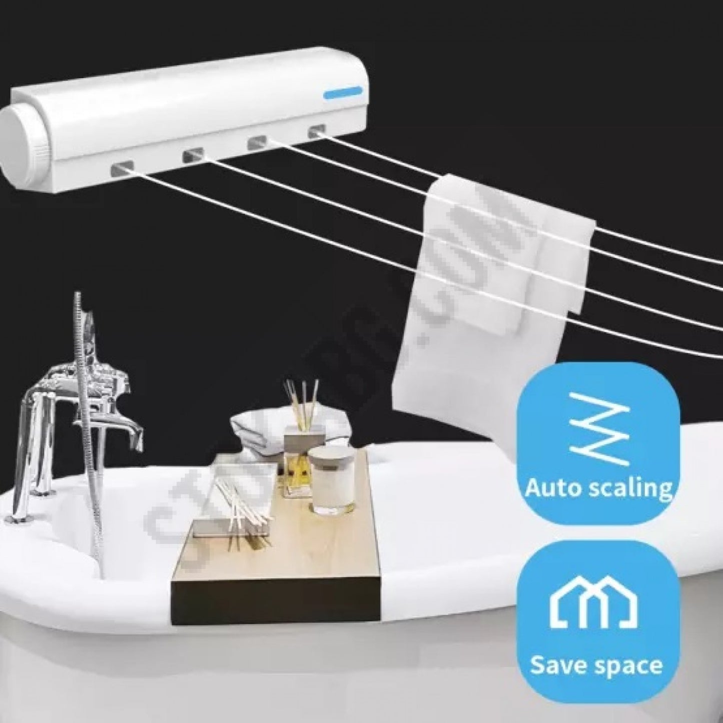 Wall-Mounted Retractable Clothesline