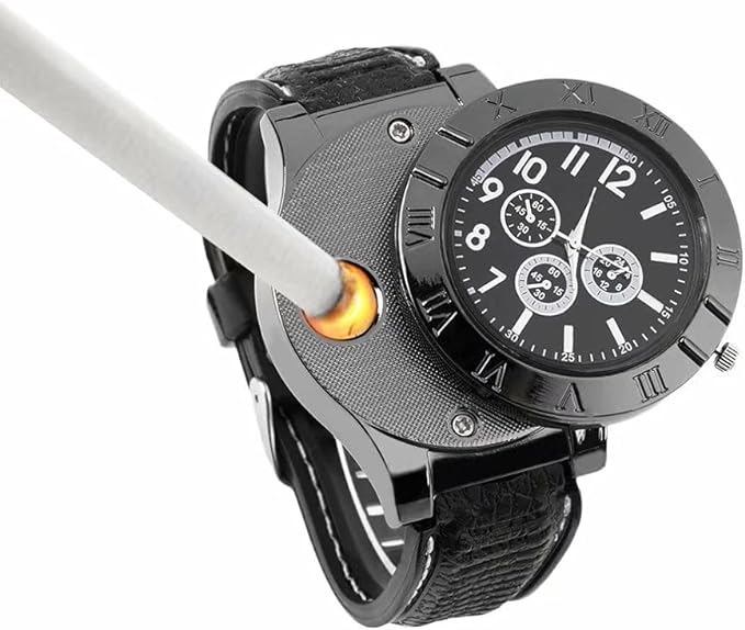 Windproof Lighter Watch - Stylish and Functional