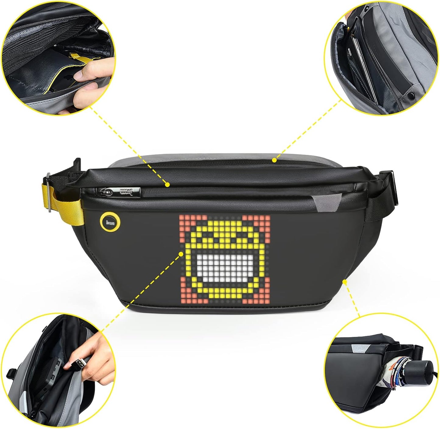Divoom Fanny Pack with LED Display - Stylish and Functional