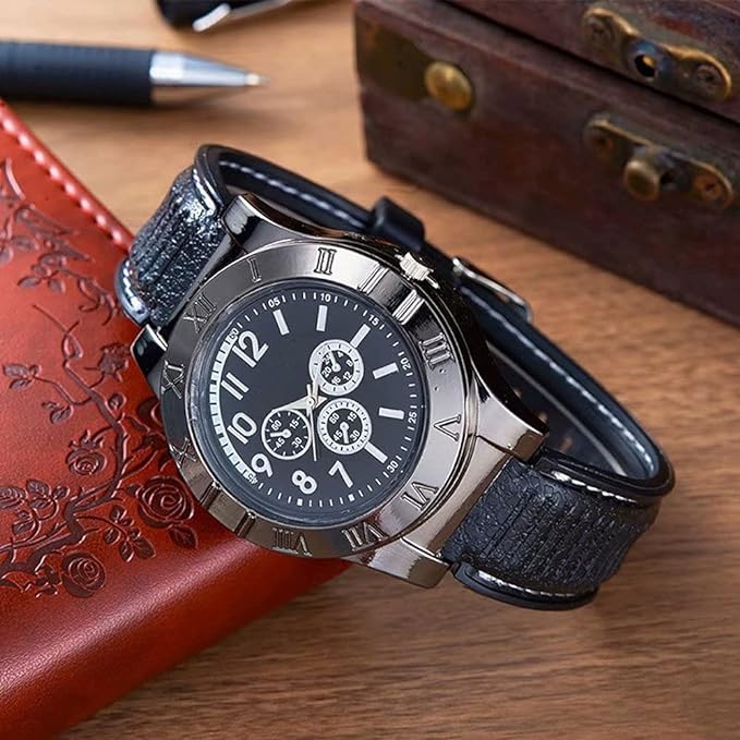 Windproof Lighter Watch - Stylish and Functional