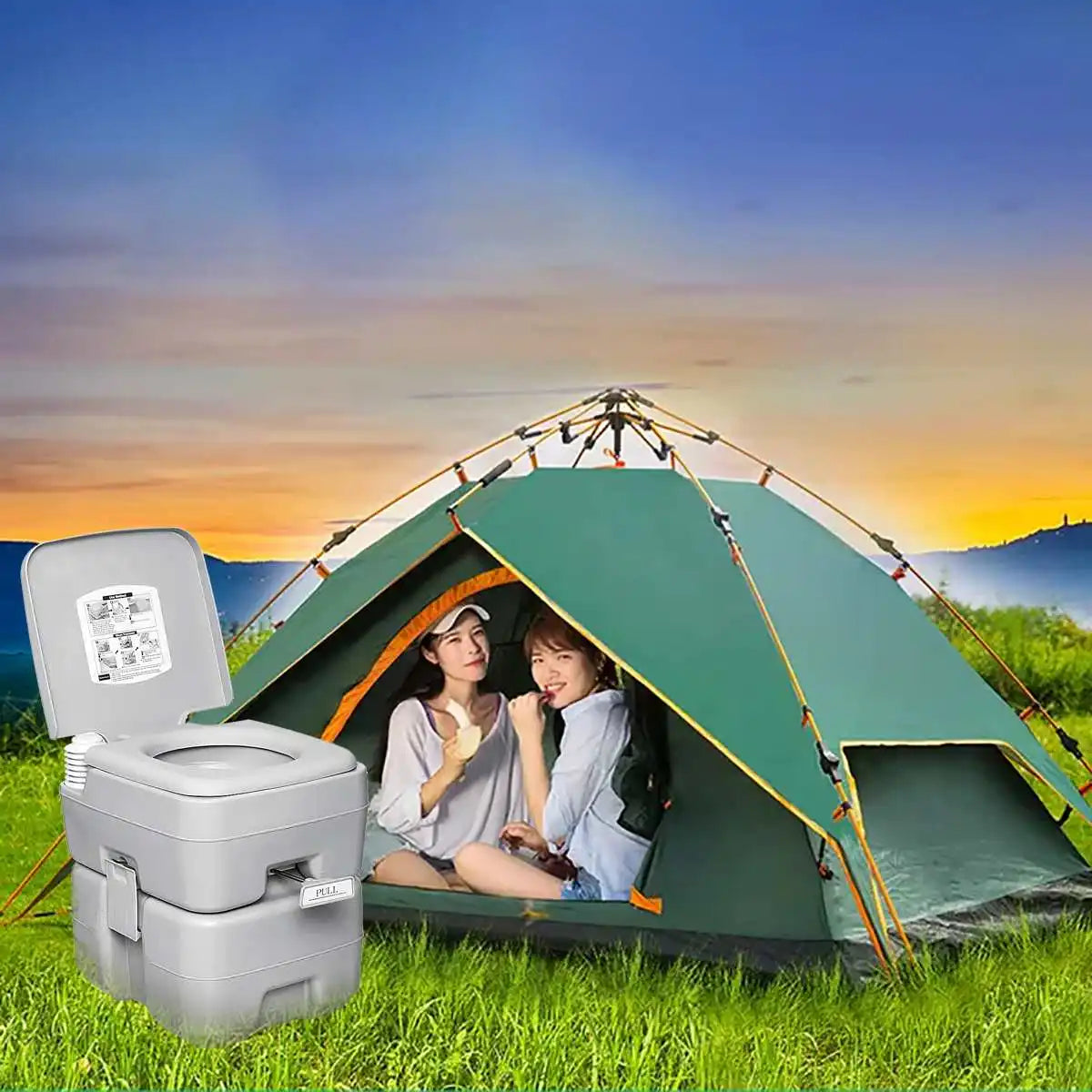 Portable Chemical Toilet with 20L Capacity
