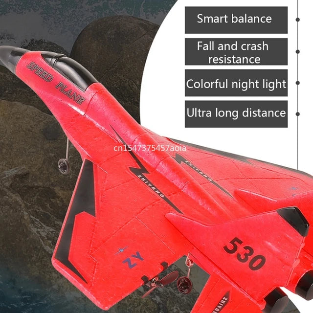 Remote Control Fighter Jet with Smart Balance and Night Lights