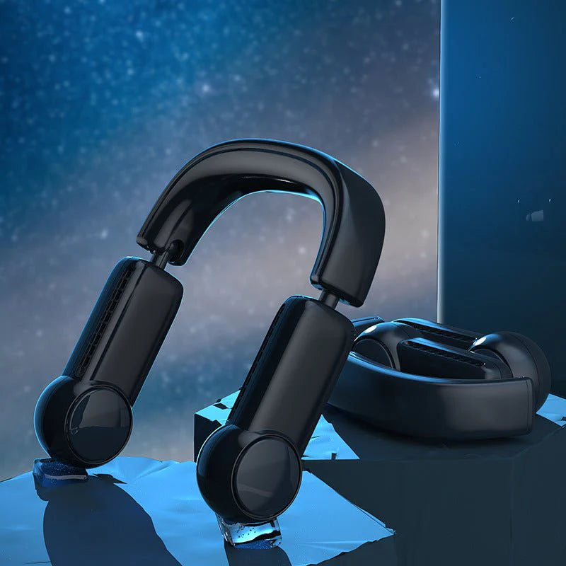 Portable Mini Neck Fan - Bladeless, USB Rechargeable, and Wearable