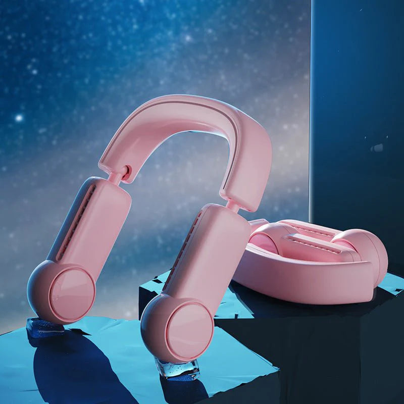 Portable Mini Neck Fan - Bladeless, USB Rechargeable, and Wearable