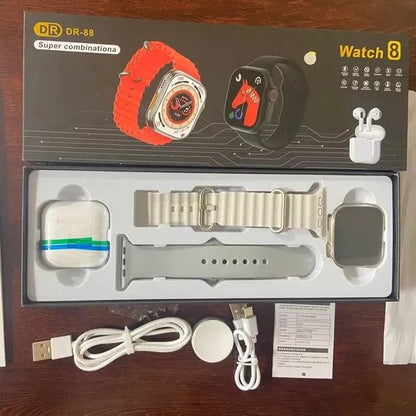 ساعة ذكية فائقة مع سماعات AirPods مجانية 