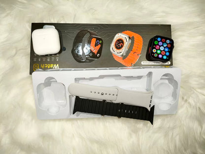 ساعة ذكية فائقة مع سماعات AirPods مجانية 