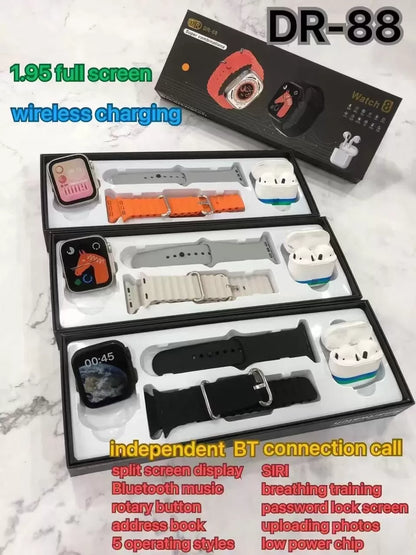 ساعة ذكية فائقة مع سماعات AirPods مجانية 