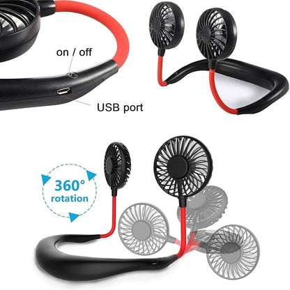 Pinlife Sports Neck Fan - Stay Cool Anywhere - Head Fan