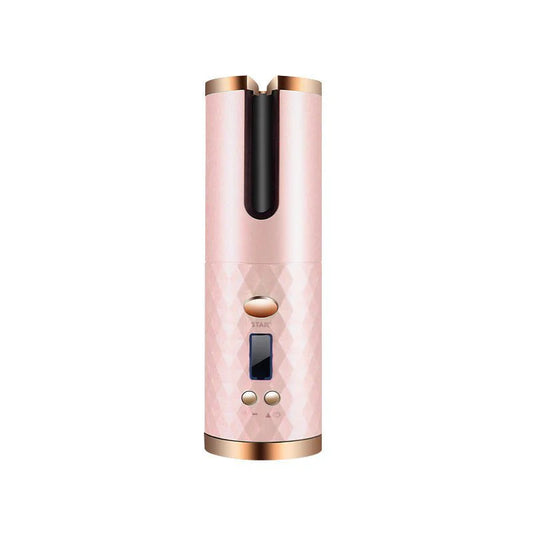 مكواة تجعيد الشعر الصغيرة المحمولة والأوتوماتيكية مع شحن USB لاسلكي